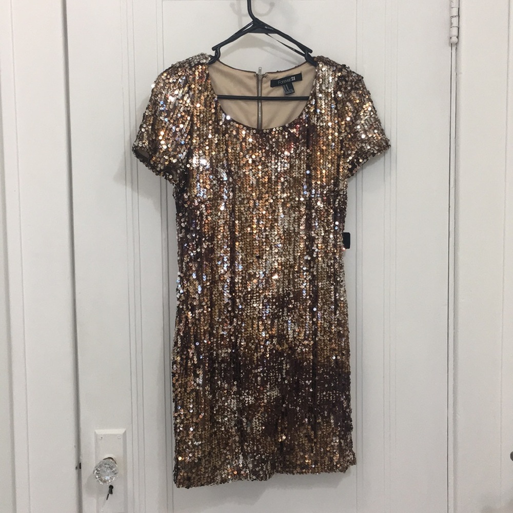 Forever 21 Gold Sequin Dress